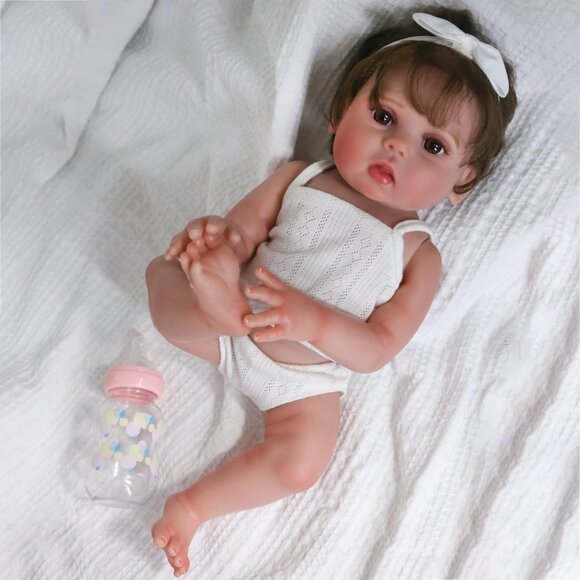 Other - 🆕18inch Full Vinyl Body Newborn Baby Doll Poseable Limbs Lucy Girl Reborn Baby